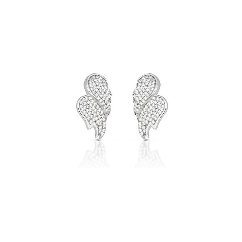 Orecchini A Forma Di Ali D'Angelo In Argento Sterling 925 – Simbolo Di Protezione – Gioielli Unisex Regalo