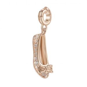 ciondolo charm scarpa ballerina argento rosato