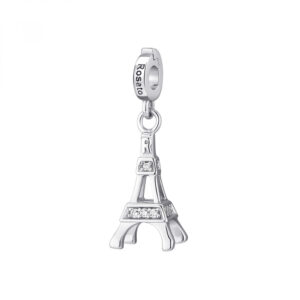 ciondolo charm rosato torre eiffel argento 925 rz051r