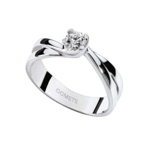 anello solitario comete oro bianco lovelight