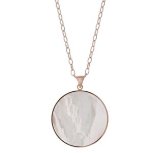 collana pendente madreperla bianca bronzallure rosegold