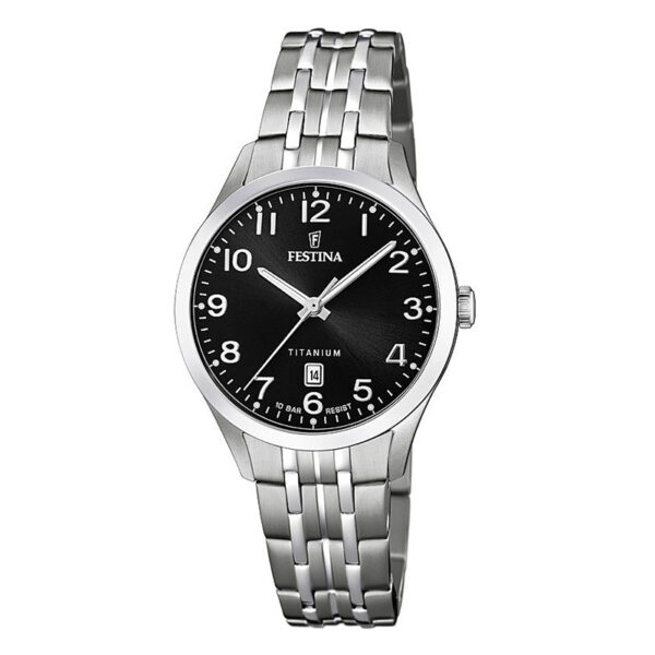orologio festina donna titanio quadrante nero