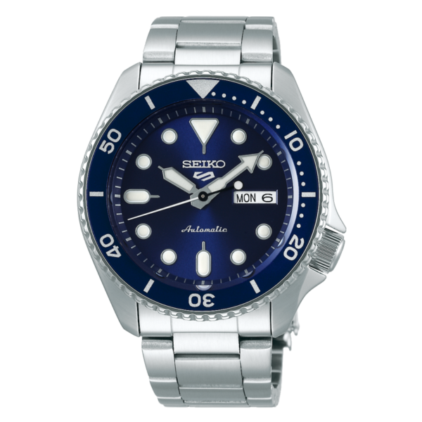 orologio automatico seiko tipo rolex submariner blu