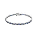 bracciale tessis da uomo in argento con zirconi blu di comete gioielli ubr 988