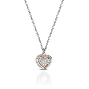 collana donna cuore argento e zirconi trilogia d'amore roberto giannotti gia449