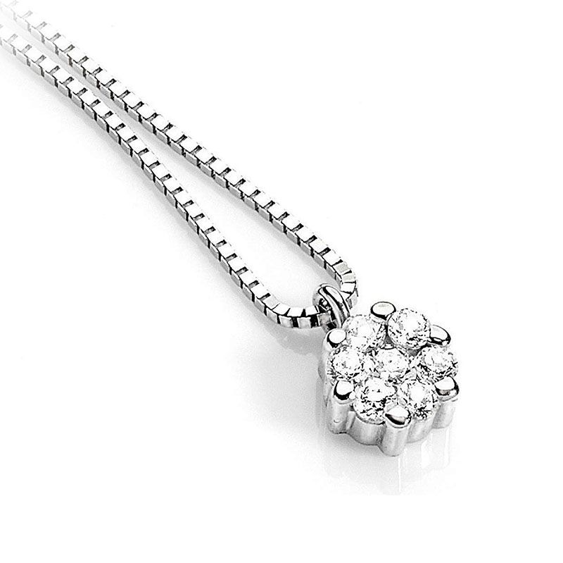 collana con ciondolo più pietre oro