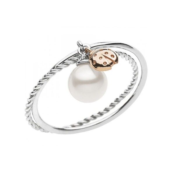 anello comete gioielli anp 364 perla coccinella rosa