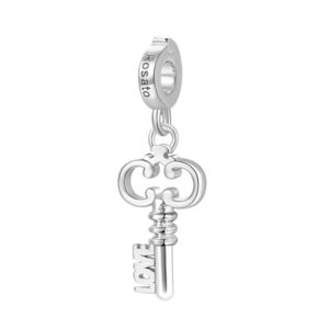 charm chiave love rosato argento rodio