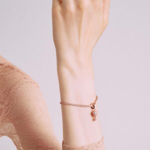 ciondolo charm rosato gioielli mongolfiera argento placcato oro rosa rz028