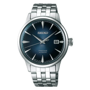 orologio seiko presage acciaio quadrante blu sunray automatico