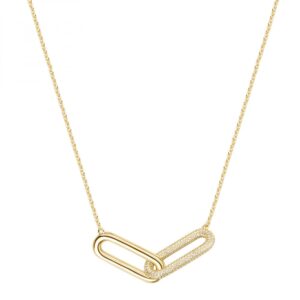 collana rosato link argento oro giallo rzbi61