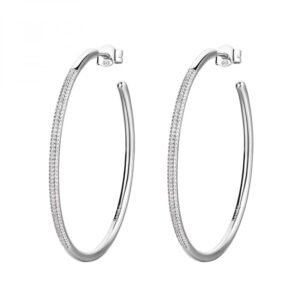 orecchini cerchio grandi argento rosato rzbi48