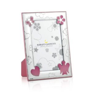 cornice argento angelo rosa bambina giannotti