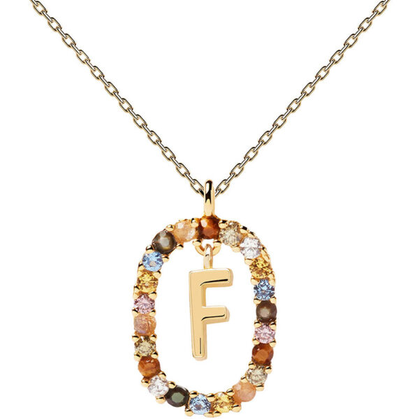 collana iniziale f argento dorato PDPaola Chiara ferragni