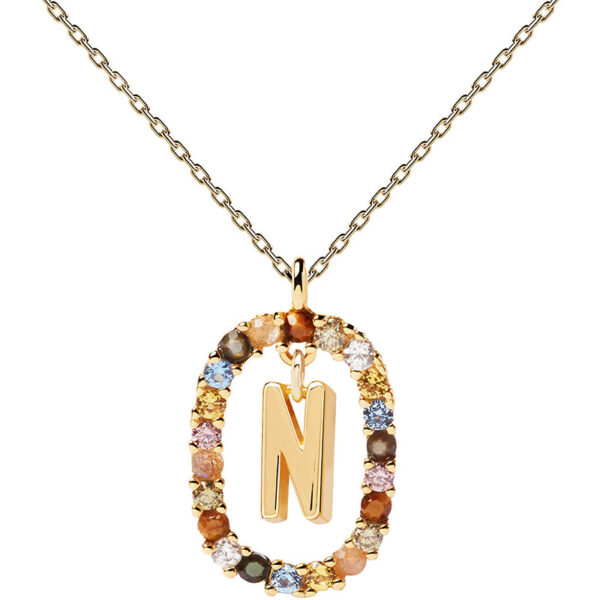 collana iniziale n argento dorato PDPaola Chiara ferragni