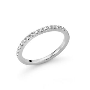 Anello a fedina della collezione Diamantissima di Miluna Gioielli in argento 925 con diamanti naturali LID3559
