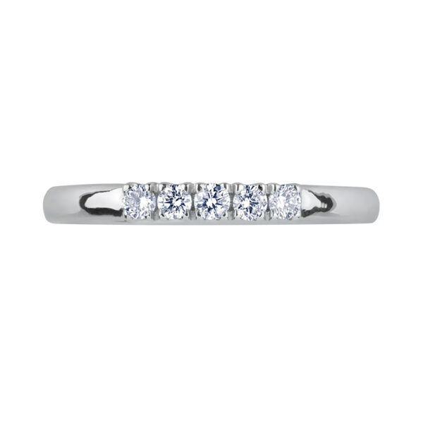 anello fedina veretta bibigi oro bianco diamanti 5