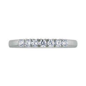 anello fedina veretta bibigi oro bianco diamanti 7