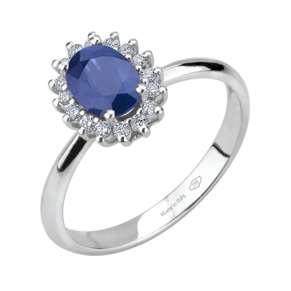 anello kate bibigì zaffiro blu