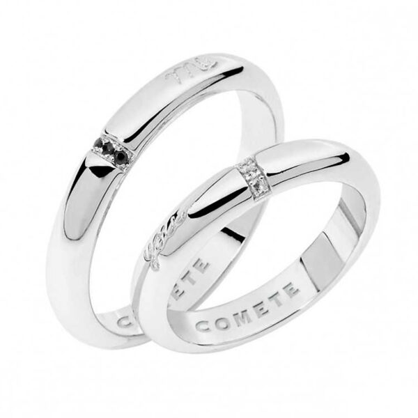 anello fedina fidanzamento argento comete