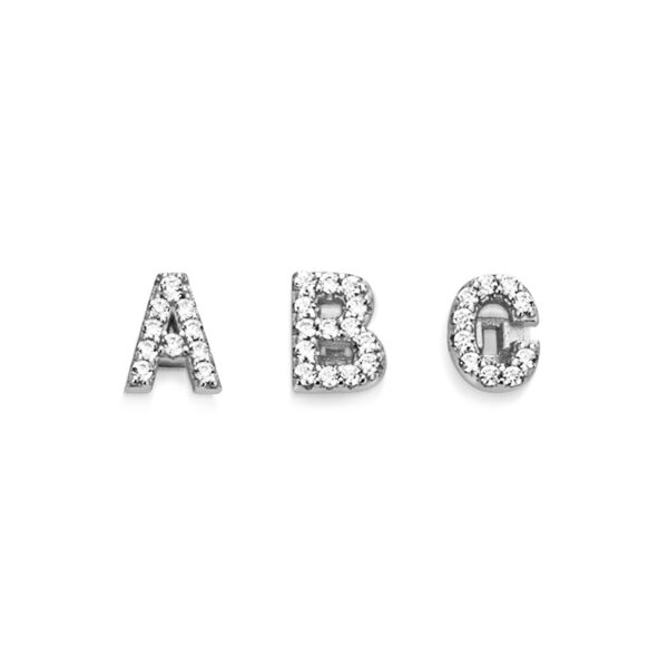 lettere iniziali in argento per gioielli componibili new letters di marcello pane