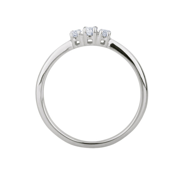 anello trilogy a scalare in oro bianco e diamanti naturali bibigì pret a porter