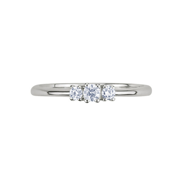 anello trilogy a scalare in oro bianco e diamanti naturali bibigì pret a porter