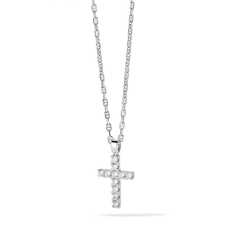 Collana Croce in Argento - Comete Uomo