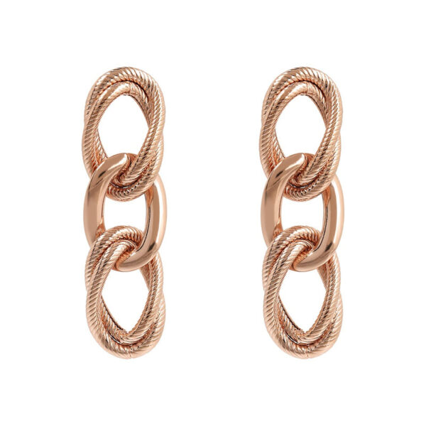 orecchini pendenti catena placcati oro rosa di bronzallure wsbz02042.r