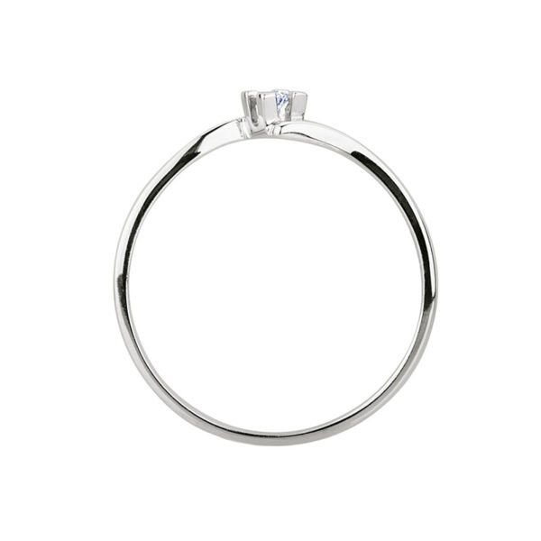 anello solitario fidanzamento in orobianco con diamante bibigì ank0005b04