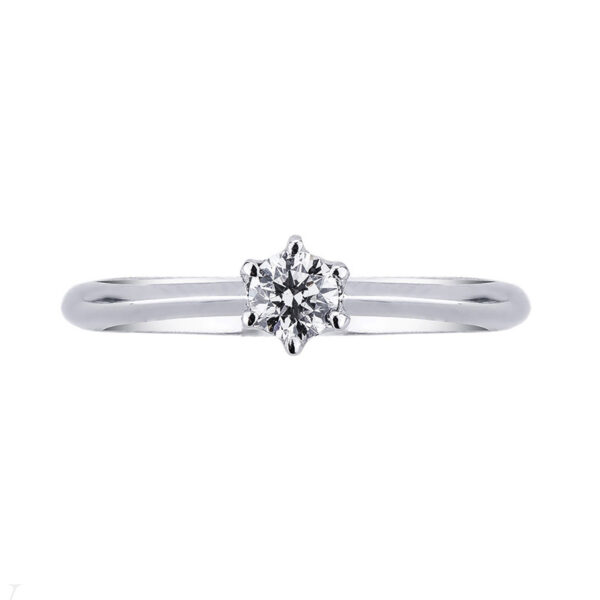 anello solitario fidanzamento in orobianco con diamante bibigì ank0038b18