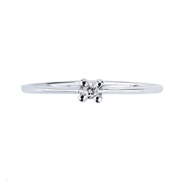 anello solitario fidanzamento in orobianco con diamante bibigì ank0002b05