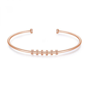 bracciale rigido rosato argento oro rosa rzb039