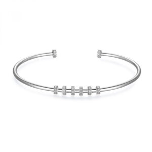 bracciale rigido rosato argento rzb038