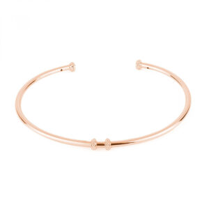 bracciale rigido rosato charm singolo oro rosa rzb025