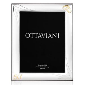 cornice portafoto in argento per anniversario matrimonio cinquantesimo nozze oro di ottaviani
