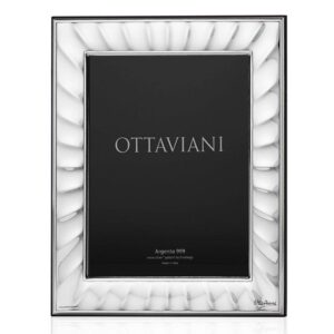 cornice portafoto in argento modello sole di ottaviani
