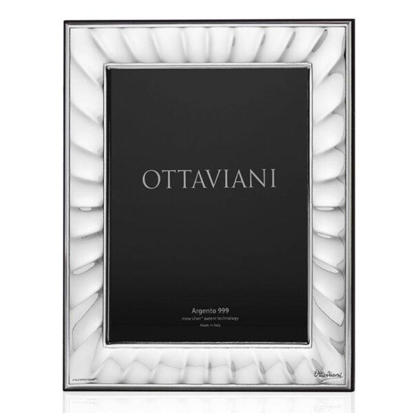 cornice portafoto in argento modello sole di ottaviani