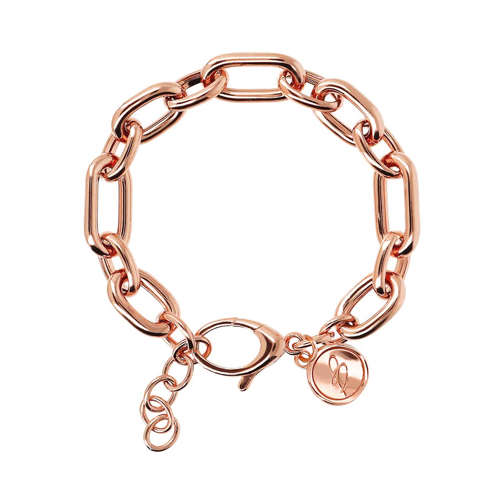 bracciale donna con maglia a catena placcato oro rosa bronzallure wsbz02094r