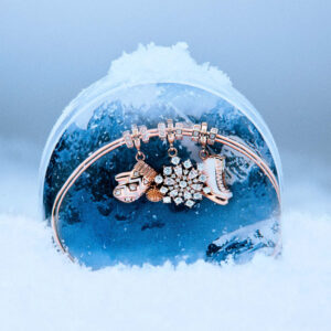 bracciale ciondol charm rosato oro rosa natale