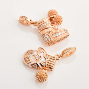 ciondolo charm rosato oro rosa natale