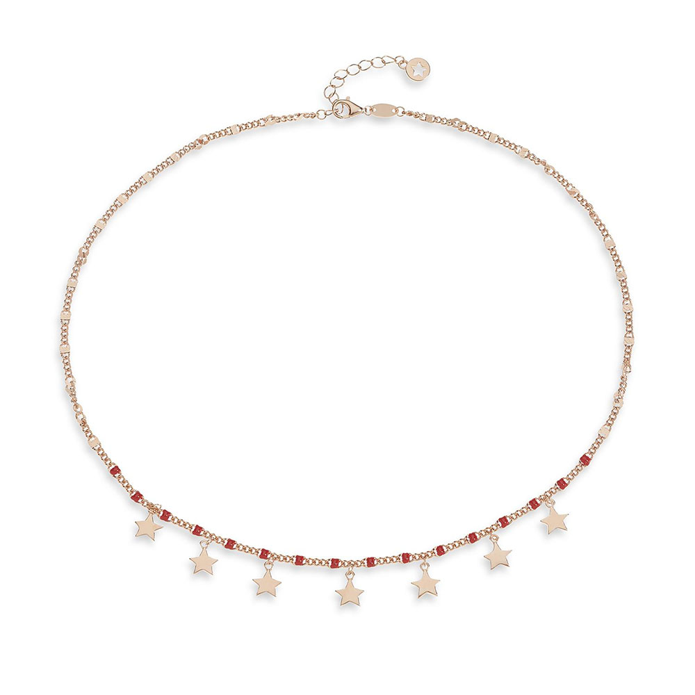 collana donna stelle argento oro rosa comete gla 251