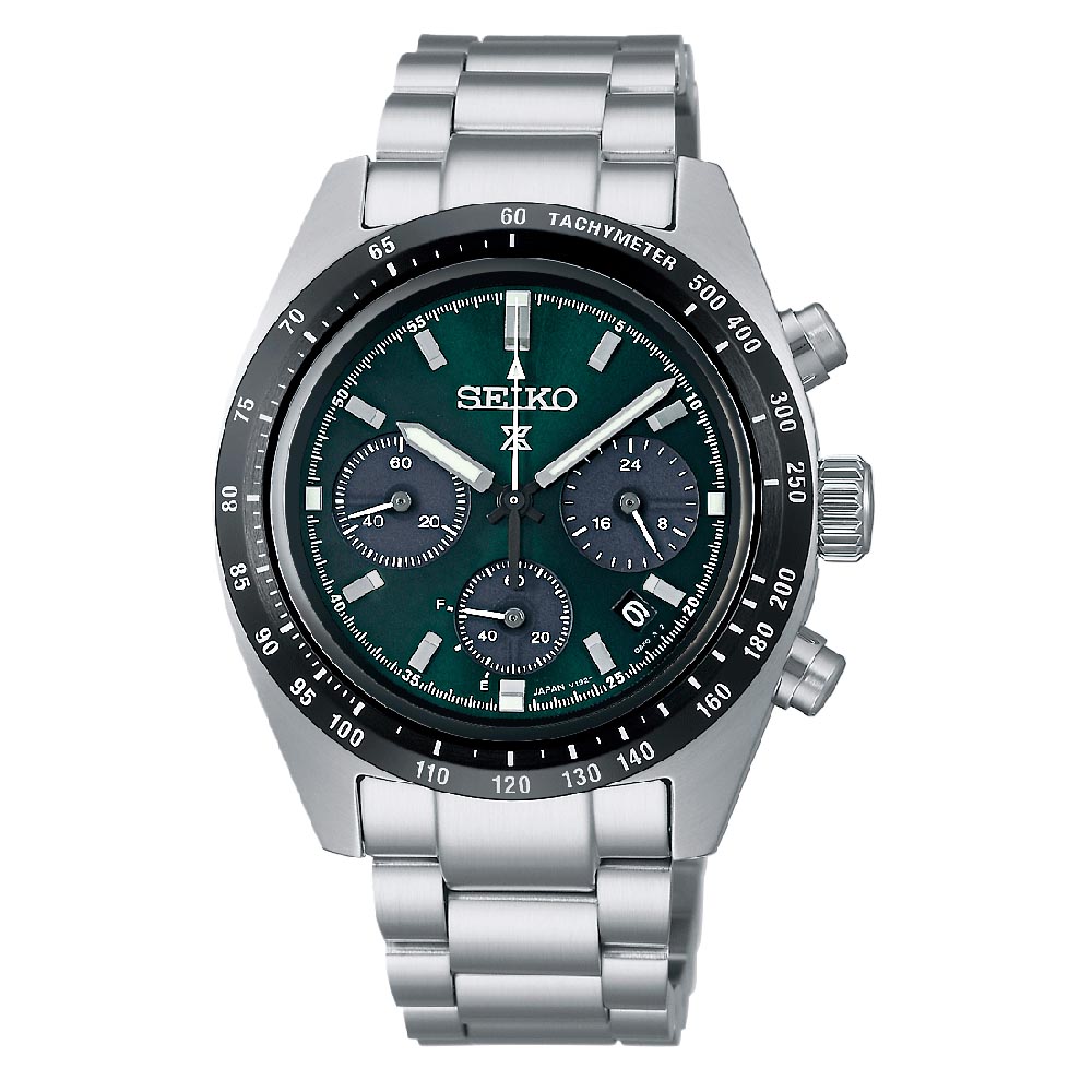 orologio cronografo uomo sportivo seiko prospex speedtimer verde ssc933p1