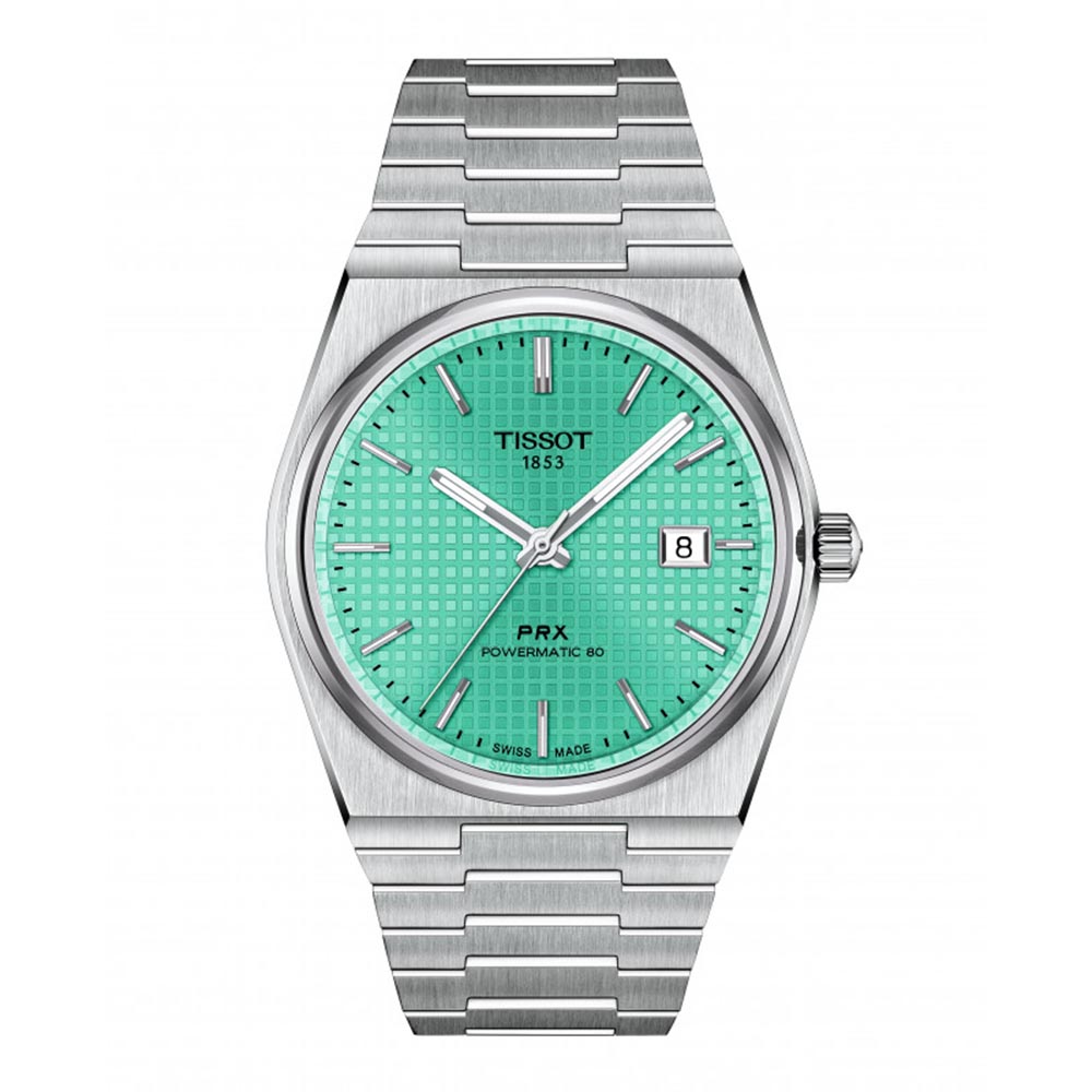 Orologio uomo-Tissot-PRX-Automatico-40mm-verde-Tiffany-T137.407.11.091.01