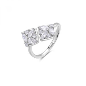 anello argento aperto rosato gemma rzge60