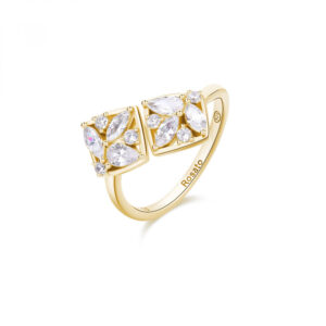 anello oro giallo aperto rosato gemma rzge61