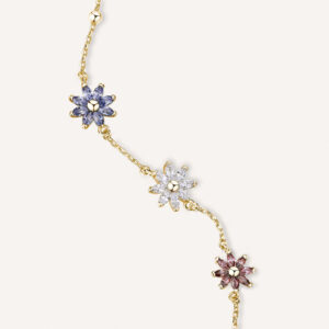 bracciale fiori oro giallo rosato gaia rzga68