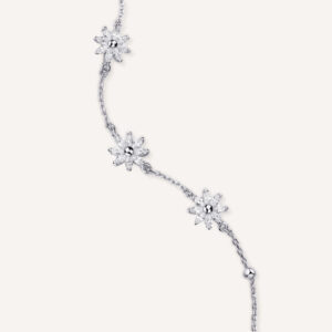 bracciale margherite argento rosato gaia rzga67