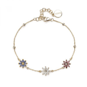 bracciale rosato gaia fiori oro giallo rzga68