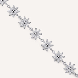 bracciale tennis gaia fiori argento rosato rzga69